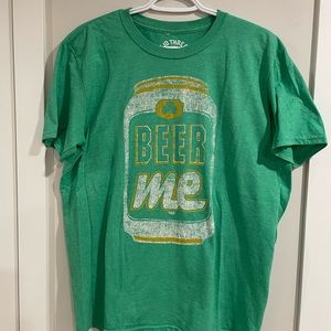 St. Patrick’s Day green “Beer Me” shirt